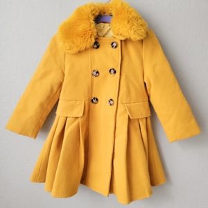 Trish Scully Yellow Girls Coat Size 5